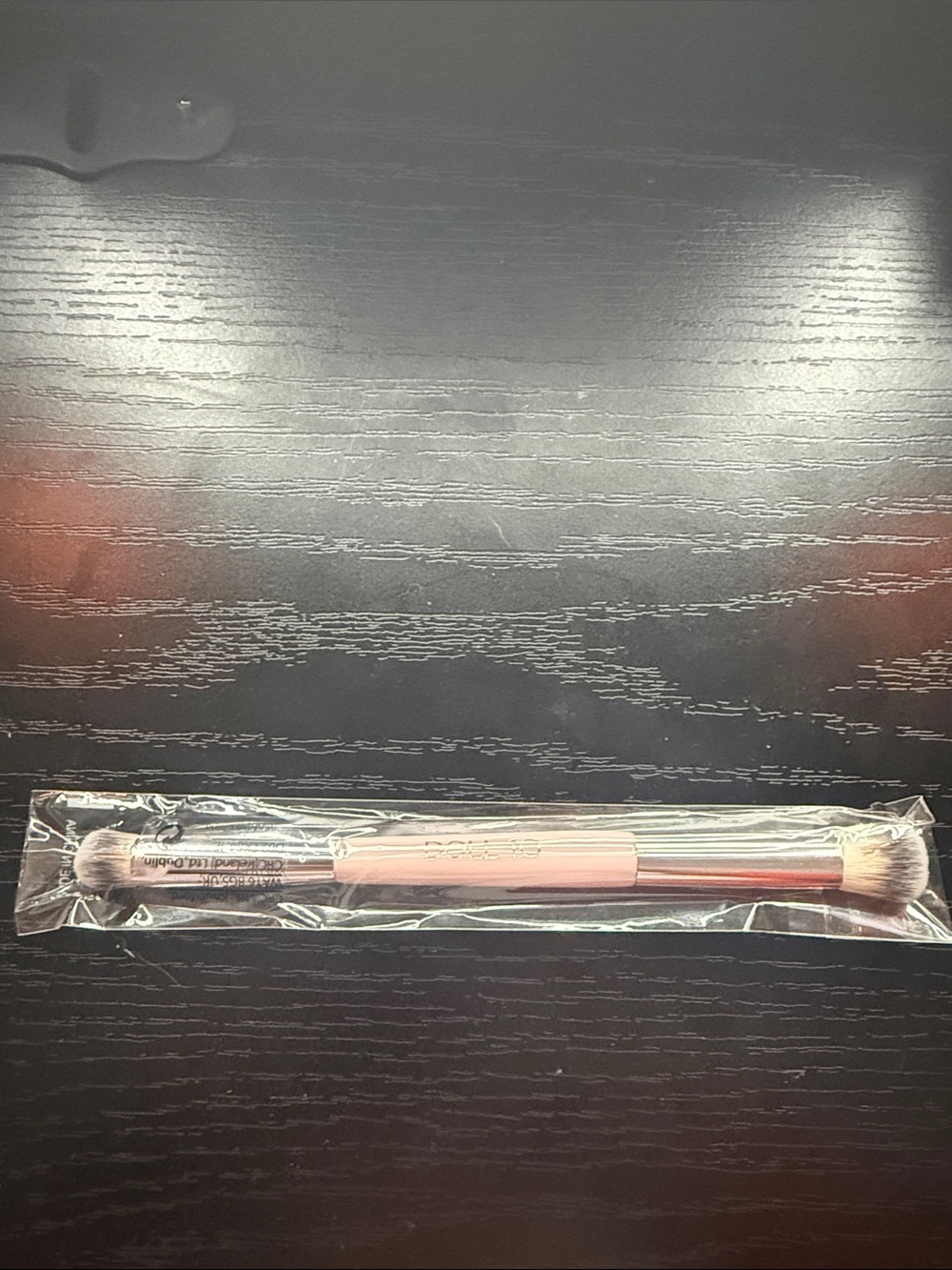 Dual-Ended Pink Face & Eye Makeup Brush - Soft Blending Brush